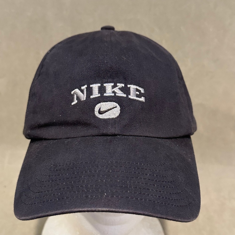 Nike Heritage Dad Hat Black‎ Adjustable Baseball Cap Embroidered Logo Swoosh